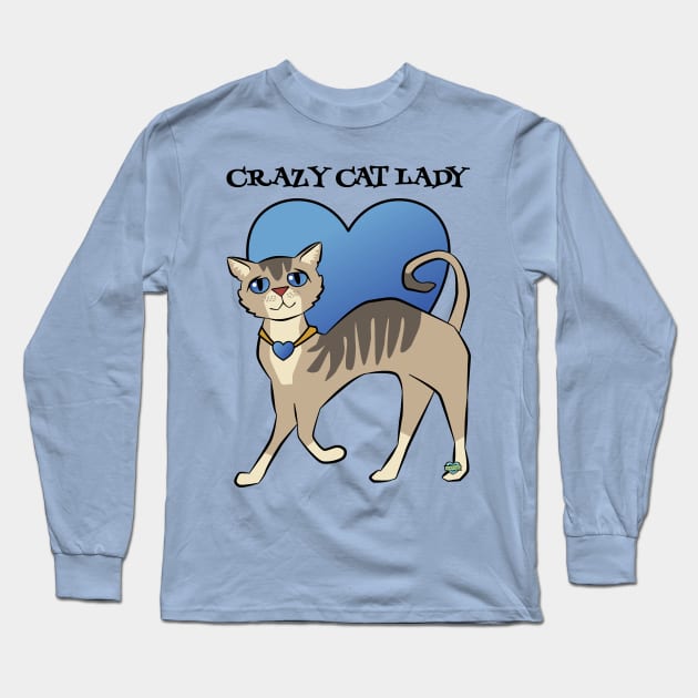 Crazy Cat Lady Long Sleeve T-Shirt by Sue Cervenka